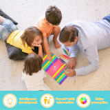 Big Jumbo Pop Its It Fidget Toy Giant Mega Push Bubble Popit Poppet Popper Figet Toy Large Huge Rainbow Poppit Pop-It Popet Game Chess Board Sensory Figette Toy for Kids Adult