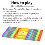 Big Jumbo Pop Its It Fidget Toy Giant Mega Push Bubble Popit Poppet Popper Figet Toy Large Huge Rainbow Poppit Pop-It Popet Game Chess Board Sensory Figette Toy for Kids Adult