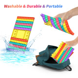 Big Jumbo Pop Its It Fidget Toy Giant Mega Push Bubble Popit Poppet Popper Figet Toy Large Huge Rainbow Poppit Pop-It Popet Game Chess Board Sensory Figette Toy for Kids Adult