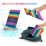 Big Jumbo Pop Its It Fidget Toy Giant Mega Push Bubble Popit Poppet Popper Figet Toy Large Huge Rainbow Poppit Pop-It Popet Game Chess Board Sensory Figette Toy for Kids Adult