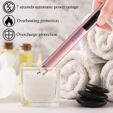 Electric Lighter, USB Rechargeable Lighter with Power Indicator, Flameless Lighter with Safe Button, Windproof Lighter for BBQ, Camping, Fireworks - Rose Gold