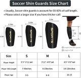 Soccer Shin Guards Kids with Slide in Compression Sleeves, Soccer Shin Pads with Thick Lightweight Foam Cushion for 3-15 Years Old Youth Toddler Boy Girl