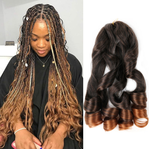 Us 6 99 22inches French Curl Synthetic Yaki Hair Bundles Loose Wave Braiding Hair Crochet Braids Blonde Spiral Curl Wavy Hair Extensions M Belleshowhair Com