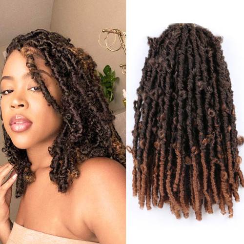 Us 8 09 14inches Short Butterfly Locs Crochet Hair Distressed Faux Locs Crochet Hair Pre Looped Natural Messy Butterfly Bob Locs Pre Twisted Braids M Belleshowhair Com