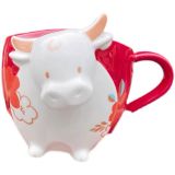 2021 Chinese New Year Of Ox 12oz Red Ox Zodiac Relief Mug