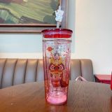 2021 Happy Ox Year Lion Dance Glitter 20oz Glass Cup Tumbler