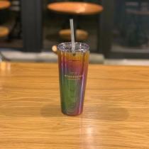 2020 Xmas Purple Green Oil Slick 20oz Glass Cup Tumbler
