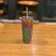 2020 Xmas Purple Green Oil Slick 20oz Glass Cup Tumbler
