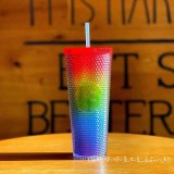 2021 Valentine's Rainbow Pride Diamond Studded 24oz Cup Tumbler