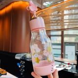 2021 Pink Sakura Blossom Topper 10oz Glass Cup Tumbler