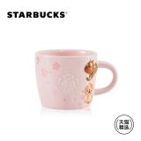 2021 Cute Cat Play With Sakura 12oz Pink Mug