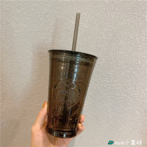 2019 Summer Siren Logo Black 16oz Glass Water Bottle lid with small scratches