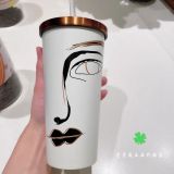 2021 Black And White Women Power 16oz Stainless Steel Cup Tumbler
