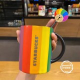 2020 Happy Valentine’s Day Love Rainbow Big Hair Stick 10oz Mug