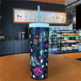 2020 China Latin America luminous Bear 16oz Black Cup Tumbler