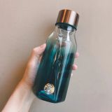 2021 Green Siren Logo Gradient 16oz Glass Water Bottle Cup
