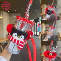 2020 Xmas Cute Penguin Contigo 17oz Cup Tumbler With Sleeve