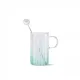 2021 Fresh Green 12oz Glass Cup With Hedgehog Stirrer