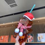 2020 Merry Christmas Gingerbread Man 24oz Glass Cup Tumbler