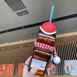 2020 Merry Christmas Gingerbread Man 24oz Glass Cup Tumbler