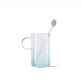 2021 Fresh Green 12oz Glass Cup With Hedgehog Stirrer