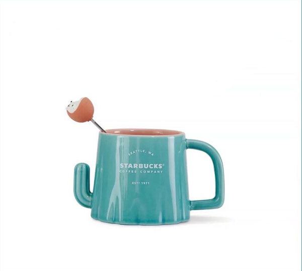 2021 Cactus Design 12oz Mug With Hedgehog Stir
