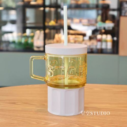 2021 Summer Yellow Glass And Grey Silica Gel 18oz Cup Tumbler