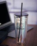 2021 Shinning Black Gold Glitter 20oz Glass Cup Tumbler