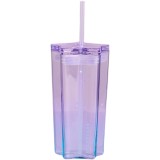 21 Purple Star Starry 13oz Glass Cup Tumbler