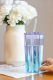 21 Purple Star Starry 13oz Glass Cup Tumbler