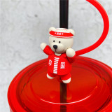 20 Red Cute Bear Topper 34oz Star Youth Cold Cup Tumbler