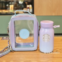 21 Blue and Purple Starry Sky 12oz Tumbler with jelly bag