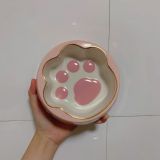 21 sakura cat paw pet bowl