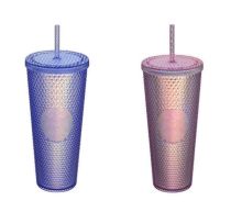 21 Taiwan Blue or Pink Studded 24oz Cup