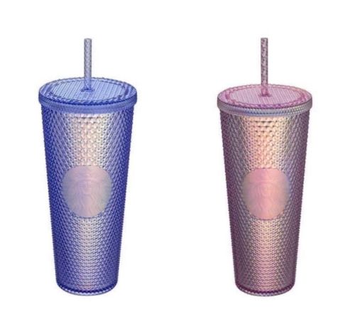 21 Taiwan Blue or Pink Studded 24oz Cup