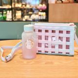 21 Pink And Green Gradient Macaroon 11oz Glass Cup With Bag