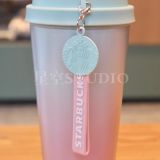 21 Pink And Green Gradient Macaroon 15oz Plastic Cup Tumbler