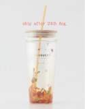 21 Mid Autumn Day Autumn Leaves Rabbit and Fox 20oz Double Wall Glass Cup Tumbler