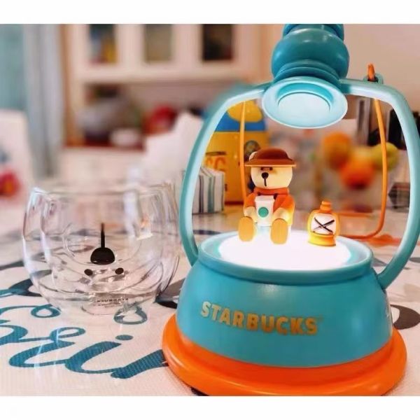 2021 Camp Bear Lamp 9oz Double Wall Glass Cup