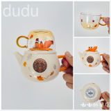21 mid autumn day forest teapot and glass cup set