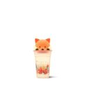 21 Autumn Maple leaves And Cute Fox 12oz Glass Cup