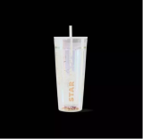 21 Anniversary Siren Mermaid 20oz Glitter Glass Tumbler