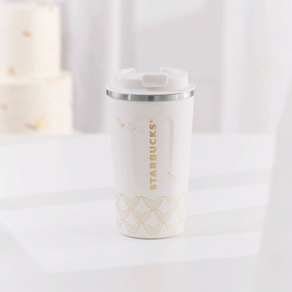 21 Anniversary Siren Mermaid White Gold 17oz SS Desktop Cup
