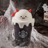 21 Halloween Naughty ghost 16oz straw cup mug