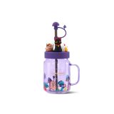 21 Halloween Night elf 18oz Purple Glass Mason Cup Tumbler