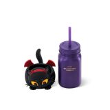 21 Halloween Playful devil 16oz Mason SS cup tumbler with coaster