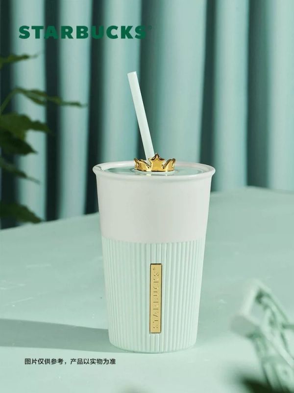 Starbucks 2021 China Mint Crown Lid 21oz ceramics Cup Tumbler ship after 11th Nov.