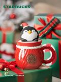 Starbucks 2021 China Christmas Penguin in the knitting wool ball Siren Logo 17oz Mug
