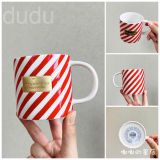 Starbucks 2021 China Christmas Red And white Stripe 12oz Mug