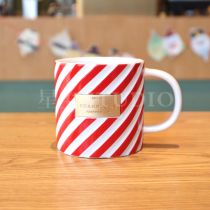 Starbucks 2021 China Christmas Red And white Stripe 12oz Mug
